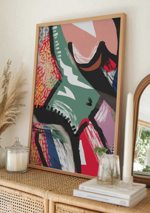 Tablou înramat „Vibrant Colorful Abstract” de Little Dean