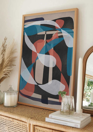 Tablou înramat „Retro Abstract Infinity” de Little Dean