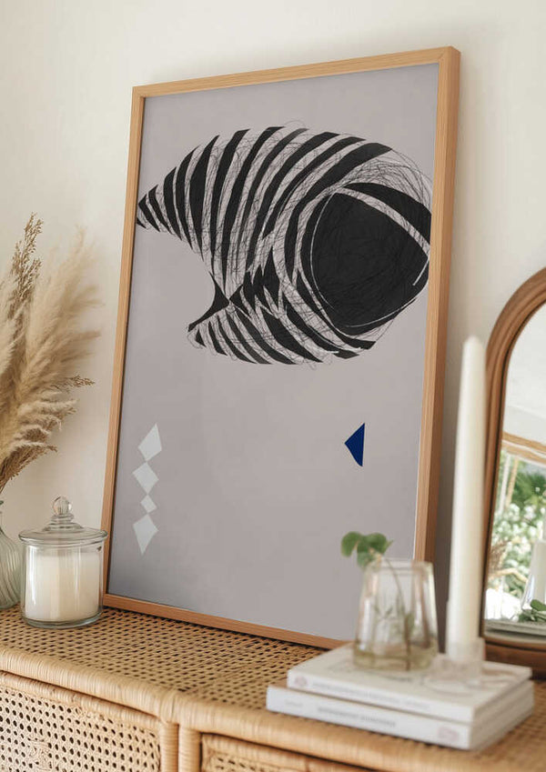 Tablou înramat „Abstract Stripes” de Little Dean