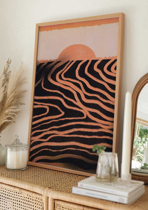 Tablou înramat „Sunset Cut Out” de Little Dean