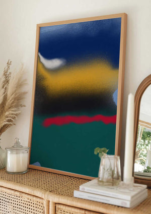 Tablou înramat „Blending Blue With Yellow” de Little Dean