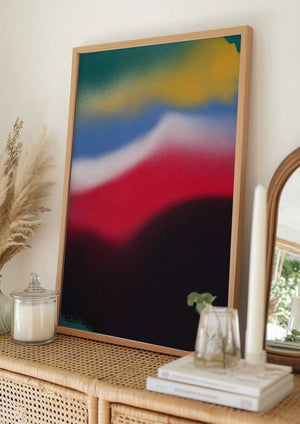 Tablou înramat „Dynamic Emotions Through Vibrant Color” de Little Dean