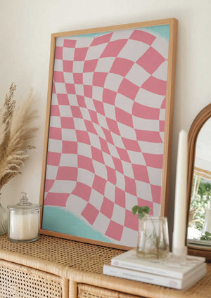 Tablou înramat „Rippled Checkered Wave” de Little Dean