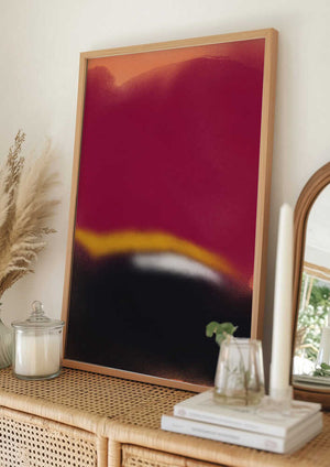 Tablou înramat „Red and Black Liquid” de Little Dean
