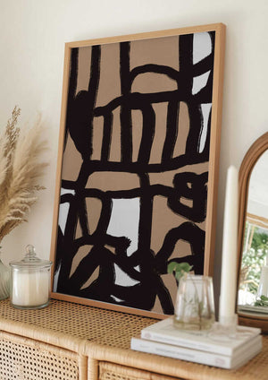 Tablou înramat „Bold line composition 12” de Little Dean