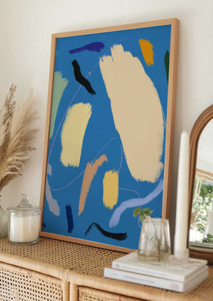 Tablou înramat „Bold Color Brushstrokes” de Little Dean