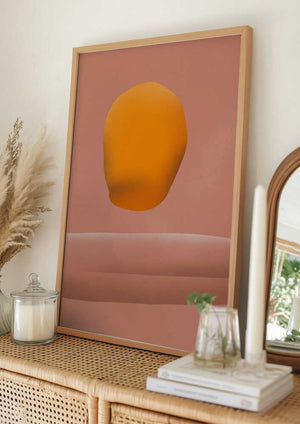 Tablou înramat „Stone portrait orange” de Little Dean