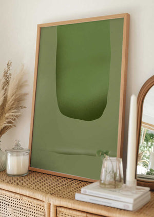Tablou înramat „Stone portrait green” de Little Dean