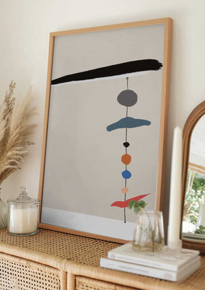 Tablou înramat „Simple Geometric Shapes” de Little Dean