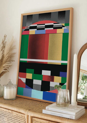 Tablou înramat „Glitch abstract artwork” de Little Dean
