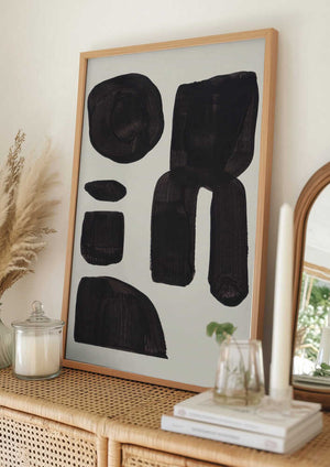 Tablou înramat „Ink Motif 21” de Ejaaz Haniff