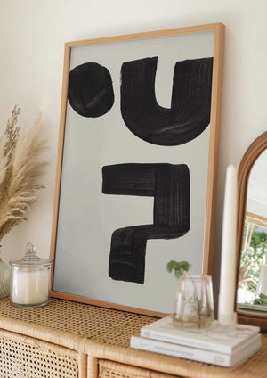 Tablou înramat „Ink Motif 22” de Ejaaz Haniff