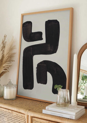 Tablou înramat „Ink Motif 23” de Ejaaz Haniff