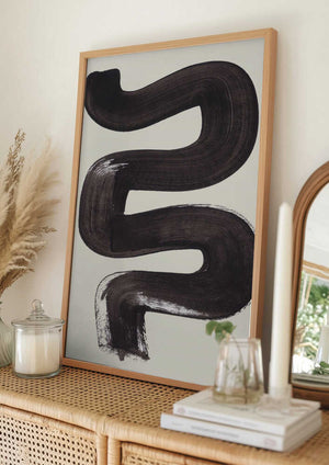 Tablou înramat „Ink Motif 24” de Ejaaz Haniff