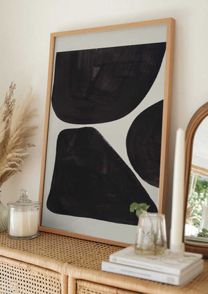 Tablou înramat „Ink Motif 26” de Ejaaz Haniff