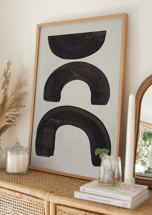 Tablou înramat „Ink Motif 41” de Ejaaz Haniff