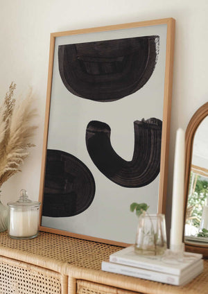 Tablou înramat „Ink Motif 43” de Ejaaz Haniff