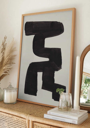 Tablou înramat „Ink Motif 44” de Ejaaz Haniff