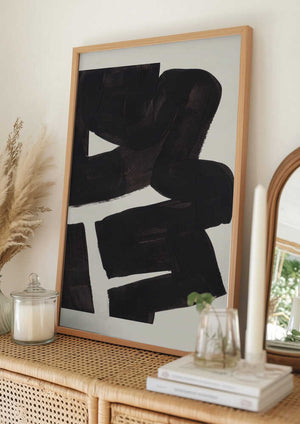 Tablou înramat „Ink Motif 46” de Ejaaz Haniff