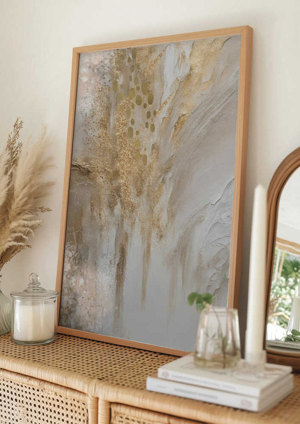 Tablou înramat „Golden marble” de Sally Ann Moss