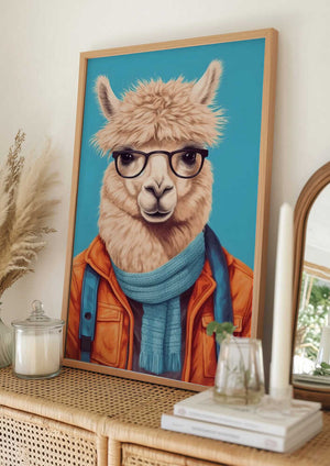 Tablou înramat „Lama 4” de Bilge Paksoylu