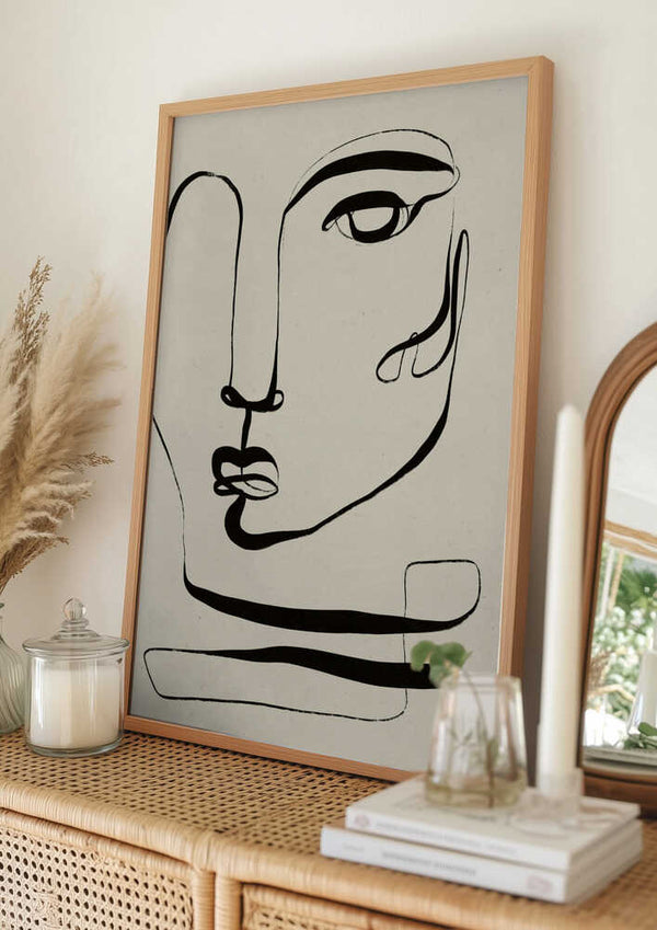 Tablou înramat „La Visage” de Treechild