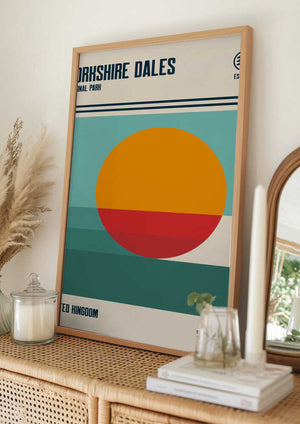 Tablou înramat „Yorkshire Dales National Park Travel Poster” de Retrodrome