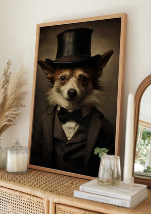 Tablou înramat „Dog in Suit” de Bilge Paksoylu