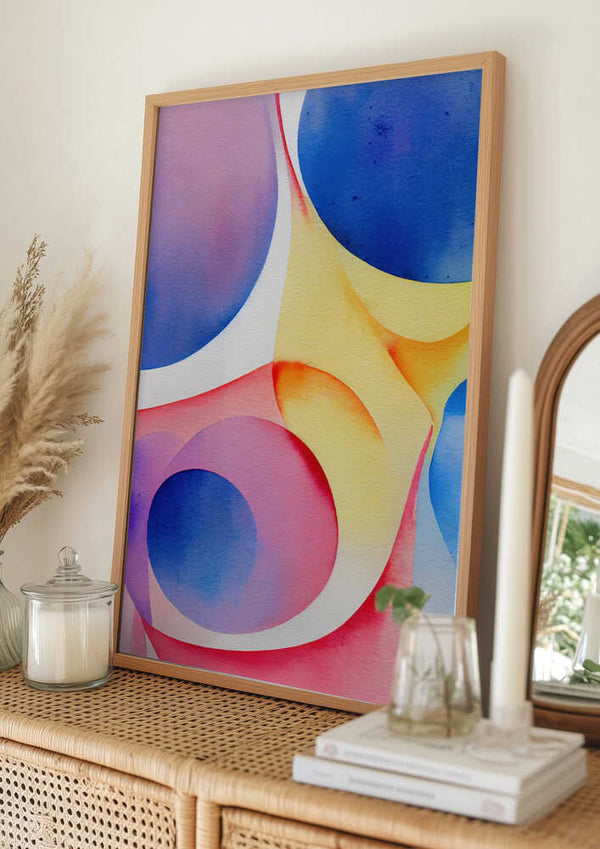 Tablou înramat „Nature Inspired Abstract Watercolor  (Day 40)” de Mauro