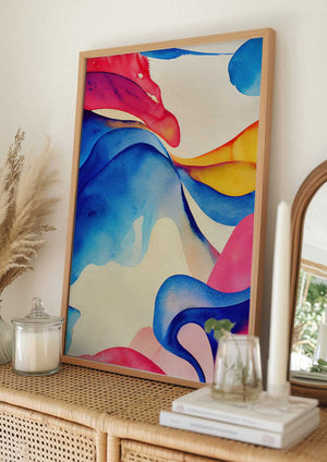 Tablou înramat „Nature Inspired Abstract Watercolor  (Day 60)” de Mauro