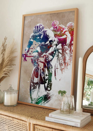 Tablou înramat „Sport Cycle racing” de Justyna Jaszke