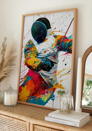 Tablou înramat „Fencing sport art #fencing #sport” de Justyna Jaszke