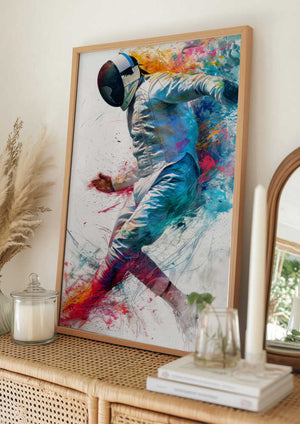 Tablou înramat „Fencing sport art #fencing #sport” de Justyna Jaszke
