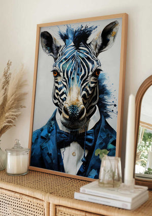 Tablou înramat „Hipster zebra” de Justyna Jaszke