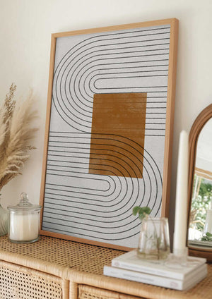 Tablou înramat „Curved Connections” de THE MIUUS STUDIO