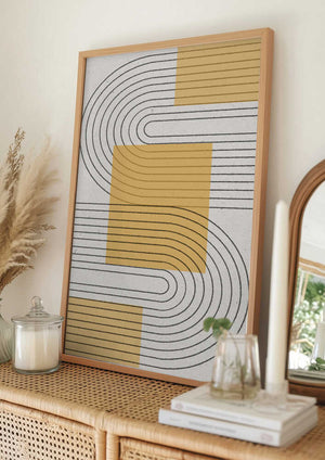 Tablou înramat „Curved Harmony” de THE MIUUS STUDIO