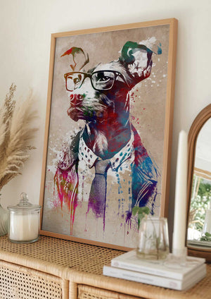 Tablou înramat „Dog graphic 2” de Justyna Jaszke