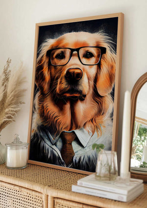 Tablou înramat „Dog hipster 2” de Justyna Jaszke