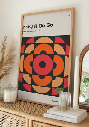 Tablou înramat „Whisky a Go Go Retro” de Retrodrome