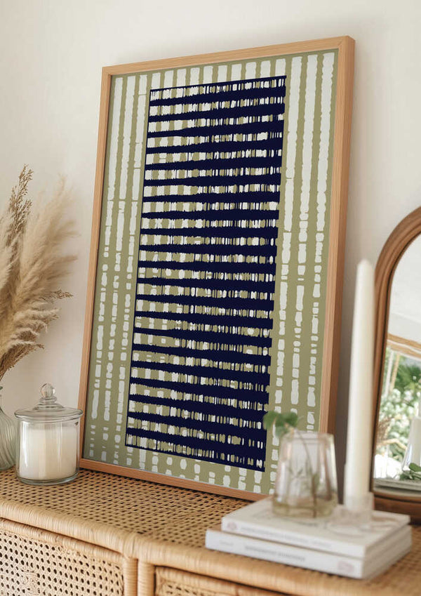 Tablou înramat „Geometric Pattern with Vertical Stripes” de Petr Strnad