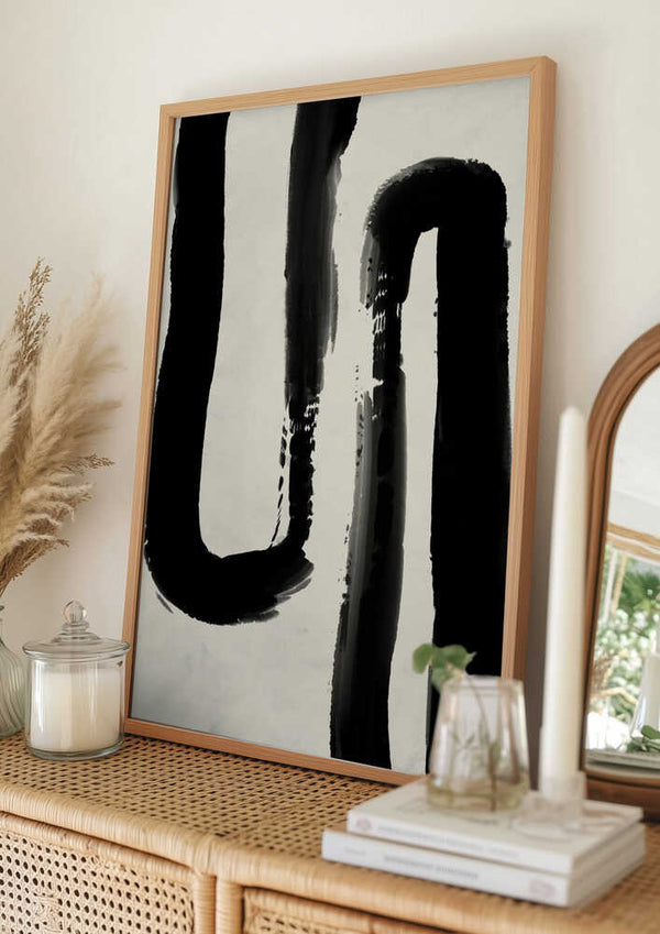 Tablou înramat „Monochrome Flow” de Treechild