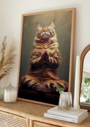 Tablou înramat „Cat yoga 3” de Justyna Jaszke