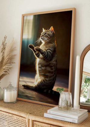 Tablou înramat „Cat yoga 6” de Justyna Jaszke