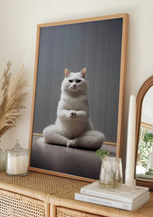 Tablou înramat „Cat yoga 7” de Justyna Jaszke