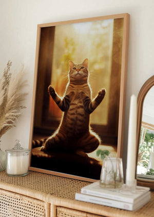 Tablou înramat „Cat yoga 10” de Justyna Jaszke