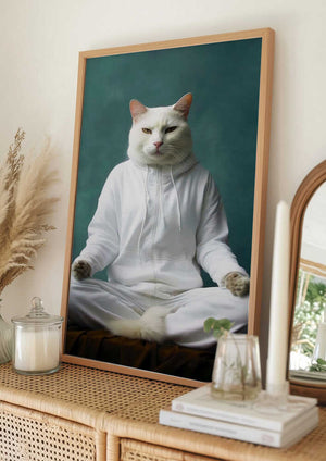 Tablou înramat „Cat yoga 11” de Justyna Jaszke