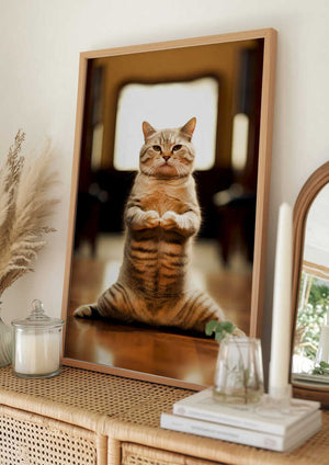 Tablou înramat „Cat yoga 12” de Justyna Jaszke