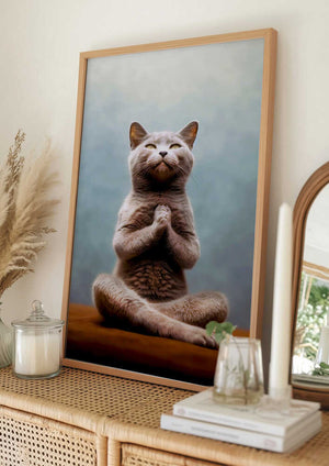 Tablou înramat „Cat yoga 13” de Justyna Jaszke