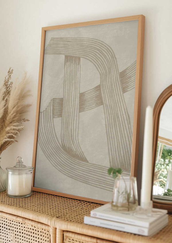 Tablou înramat „Abstract Sophisticated Line 02” de Lucrecia Caporale