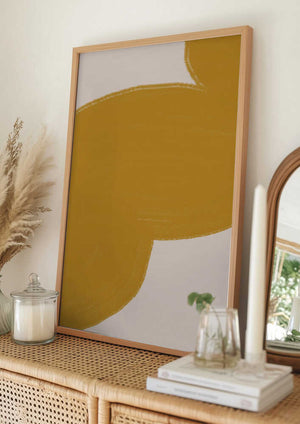 Tablou înramat „Golden Swirl Path” de THE MIUUS STUDIO